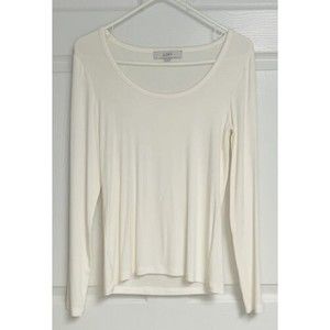 LOFT Womens Long Sleeve Modal Stretch Slim Fit Shirt Size Medium Retail $48